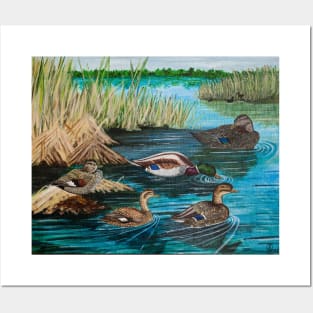 Lake Tranquility Ducks Posters and Art